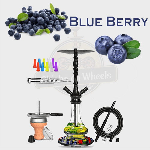 Blueberry shisha delivery Dubai, smoke-ready hookah by Shisha On Wheels