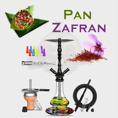 Pan Zafran shisha delivery Dubai, smoke-ready hookah by Shisha On Wheels