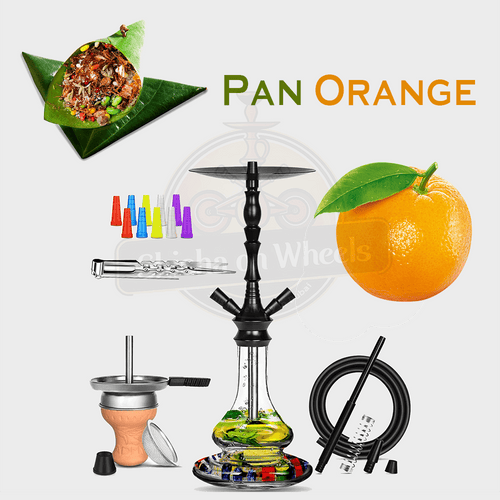 Pan Orange shisha delivery Dubai, smoke-ready hookah by Shisha On Wheels
