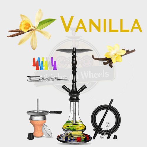 Vanilla shisha delivery Dubai, smoke-ready hookah by Shisha On Wheels