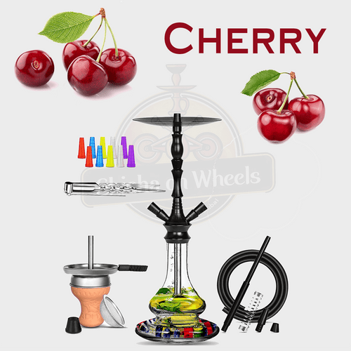 Cherry shisha delivery Dubai, smoke-ready hookah by Shisha On Wheels
