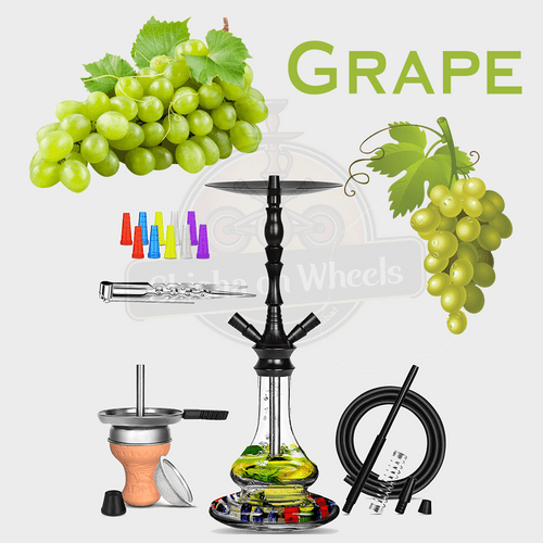 Grape shisha delivery Dubai, smoke-ready hookah by Shisha On Wheels