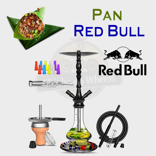 Pan Red Bull shisha delivery Dubai, smoke-ready hookah by Shisha On Wheels