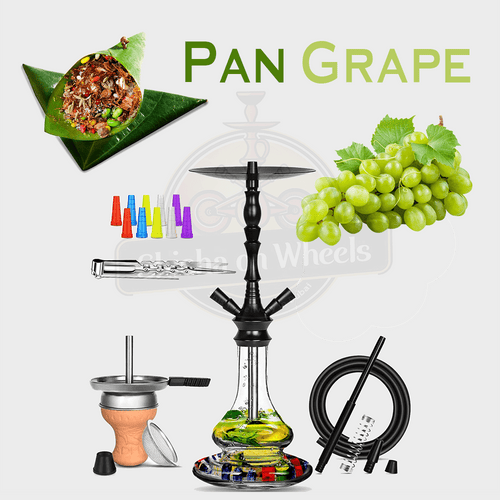 Pan Grape shisha delivery Dubai, smoke-ready hookah by Shisha On Wheels