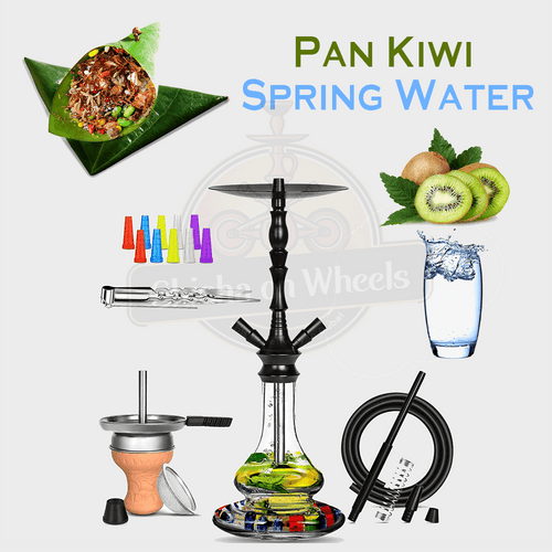 Pan Kiwi Spring Water shisha delivery Dubai, smoke-ready hookah by Shisha On Wheels