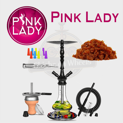 Pink Lady shisha delivery Dubai, smoke-ready hookah by Shisha On Wheels